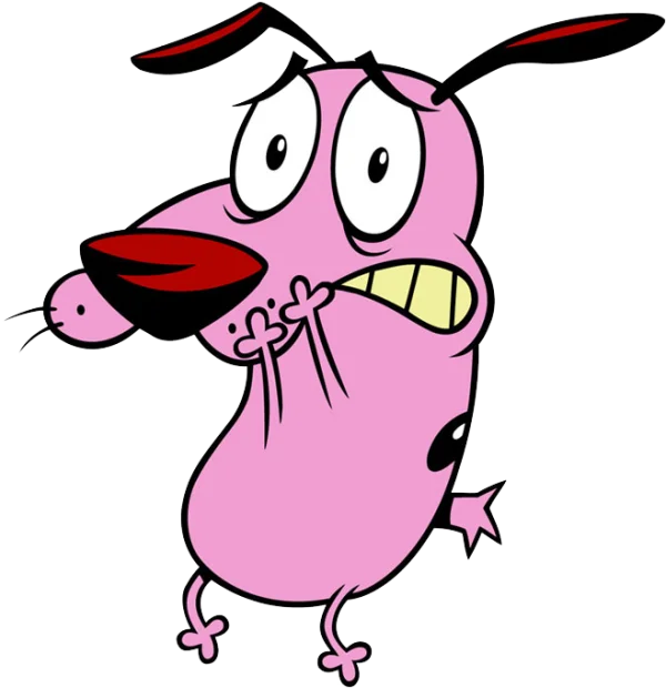 Courage the Cowardly Dog Scared PNG Transparent Background