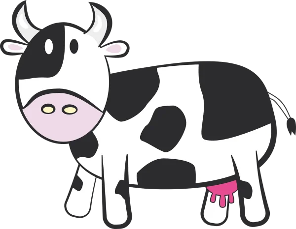 Cute Cartoon Cow PNG Transparent Background