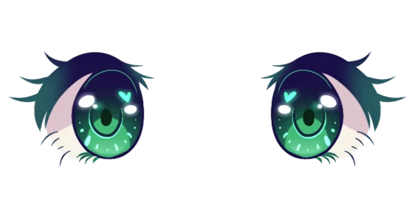 Cute Sparkling Anime Eyes PNG Transparent Background