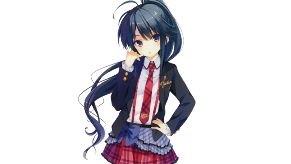 Anime School Girl in Uniform PNG Transparent Background