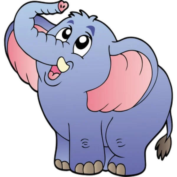 Cute Cartoon Elephant PNG Transparent Background