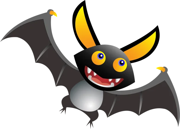 Smiling Cartoon Bat Halloween PNG