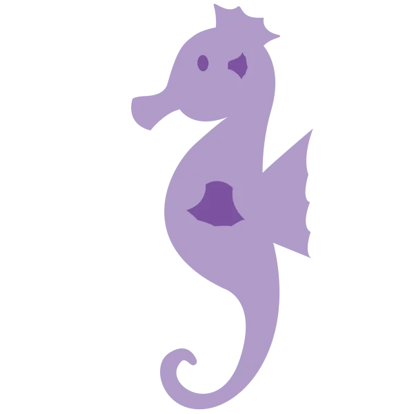 Purple Seahorse PNG Transparent Background