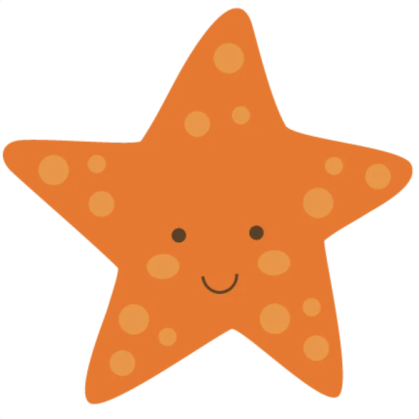Cute Cartoon Starfish PNG Transparent