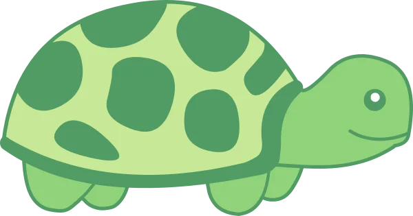 Cute Cartoon Green Turtle PNG Transparent Background