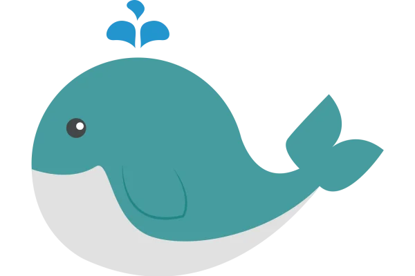 Cute Cartoon Whale PNG Transparent Background