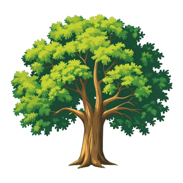 Cartoon Green Tree PNG Transparent Background
