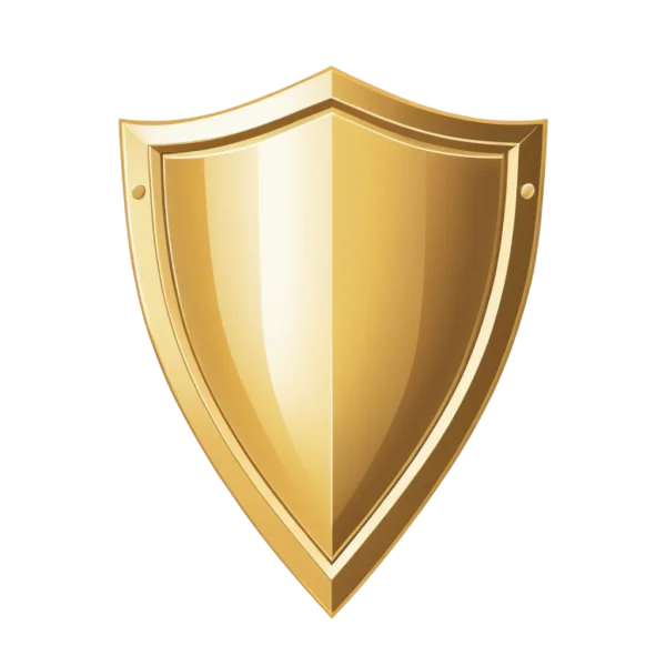 Golden Shield PNG Transparent Background