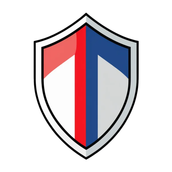 Red White and Blue Shield Logo PNG Transparent