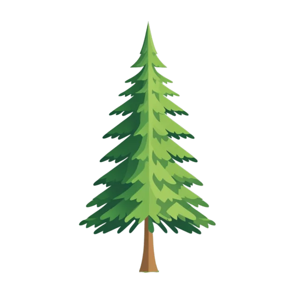 Stylized Pine Tree PNG Transparent Background