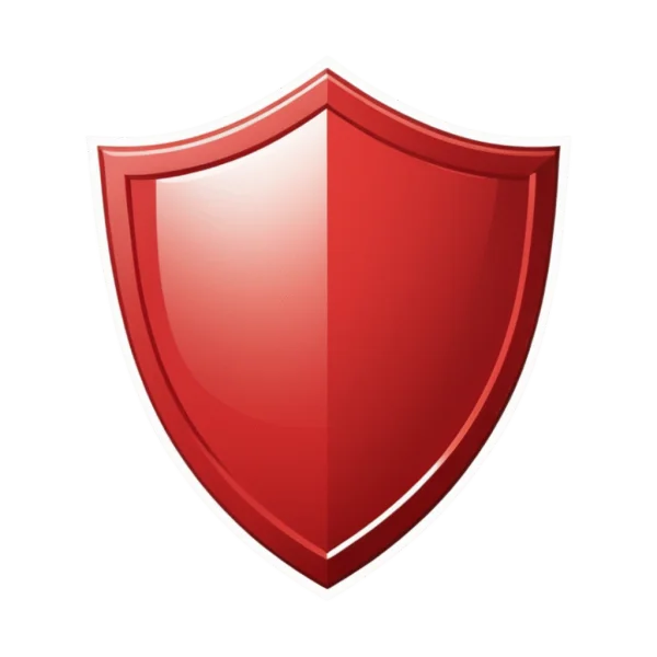 Red Glossy Shield PNG Transparent Background