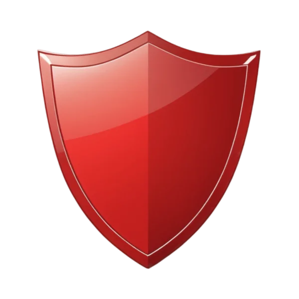 Glossy Red Shield PNG Transparent Background
