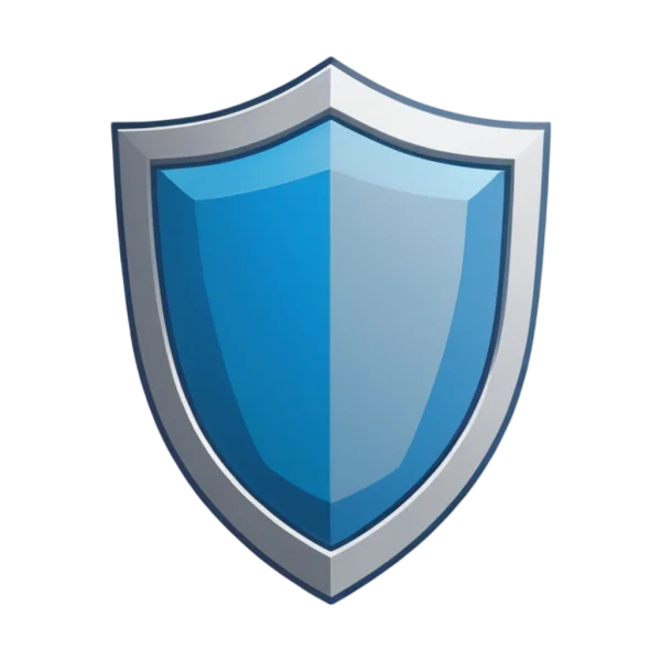 Blue Security Shield Icon PNG Transparent Background