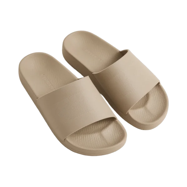 Beige Comfort Slides PNG Transparent