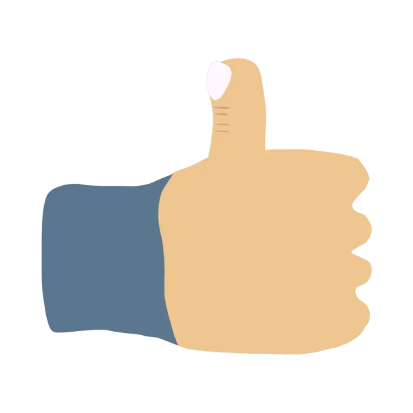 Thumbs Up Hand Gesture PNG Transparent Background