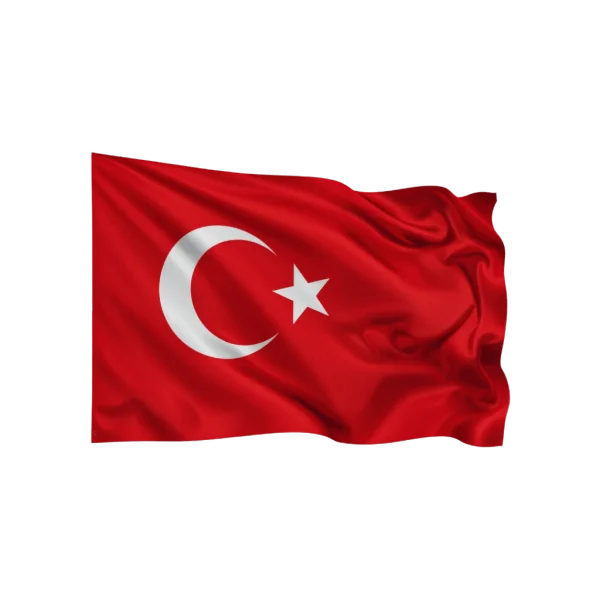 Turkish Flag Waving PNG Transparent Background