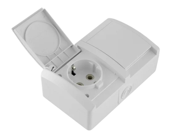 White Outdoor Electrical Socket PNG