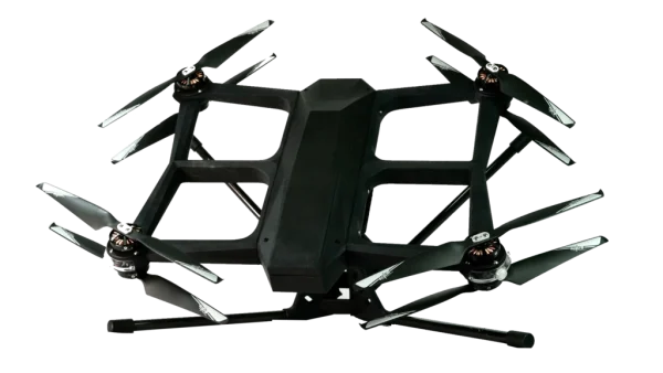 Black Octocopter Drone PNG Transparent Background