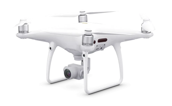 White DJI Phantom Drone with Camera PNG Transparent