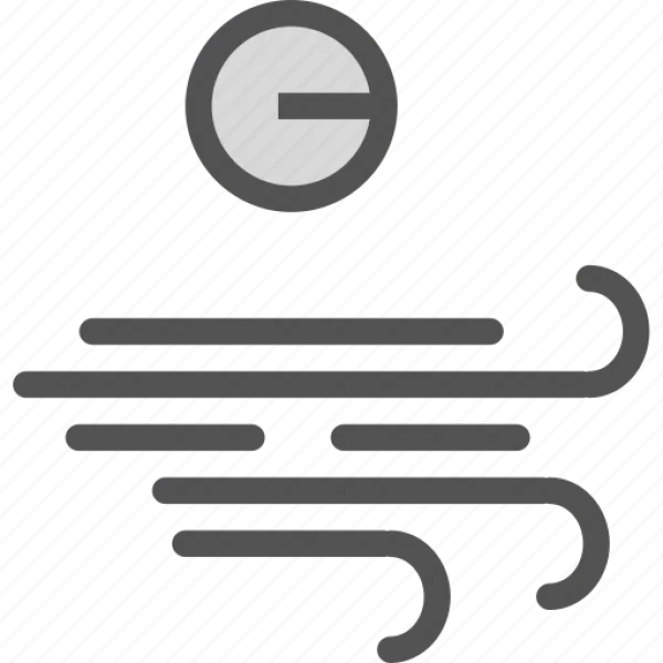 Windy Weather Icon with Transparent Background