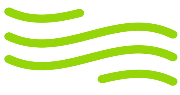 Green Wavy Lines Abstract PNG