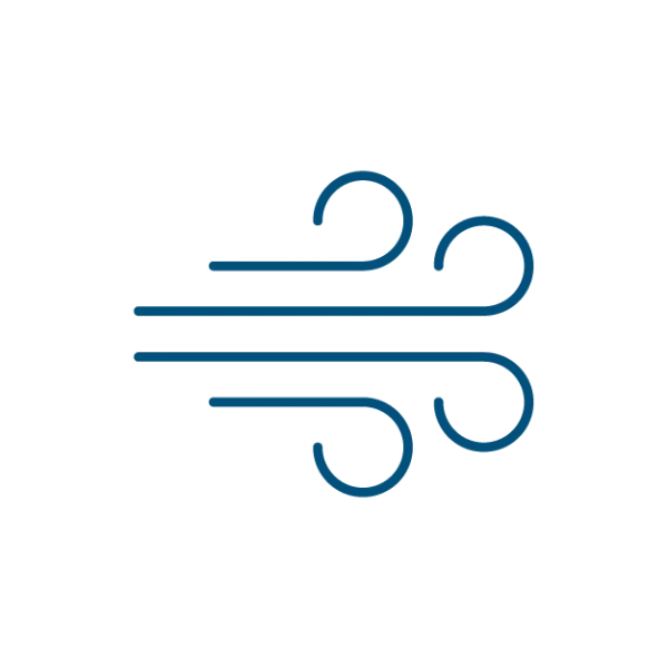 Blue Wind Icon PNG Transparent Background