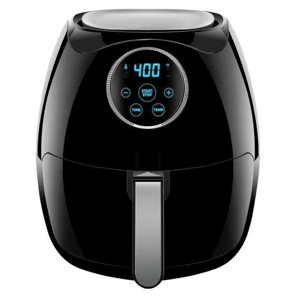 Black Digital Air Fryer PNG Transparent Background