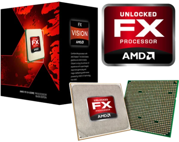 AMD FX Processor and Packaging Transparent PNG