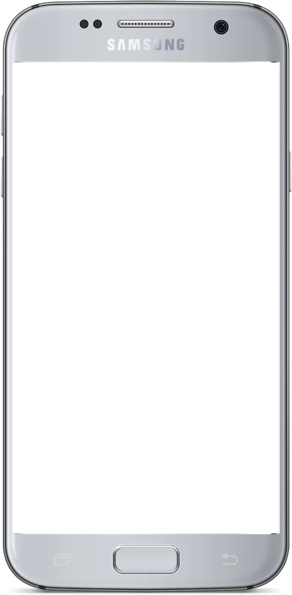 Silver Samsung Smartphone PNG