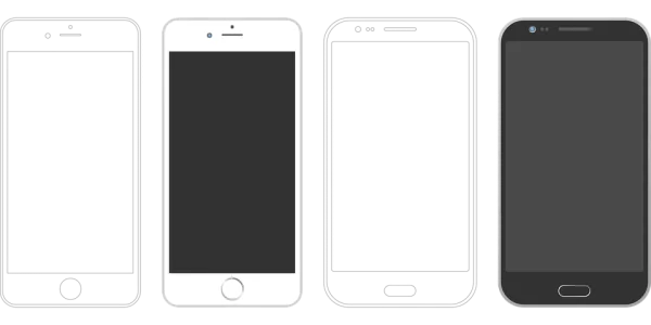 Smartphone Mockups PNG Transparent Background