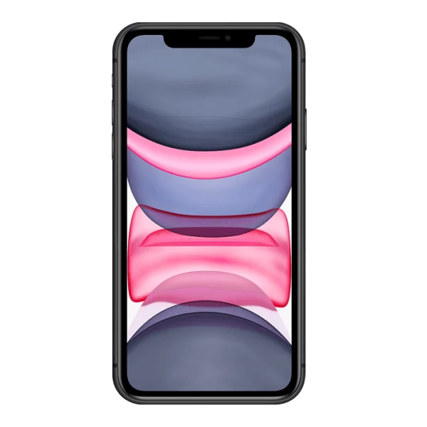 iPhone 11 with Abstract Wallpaper PNG Transparent Background