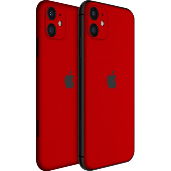 Red iPhone 11 Back View PNG Transparent