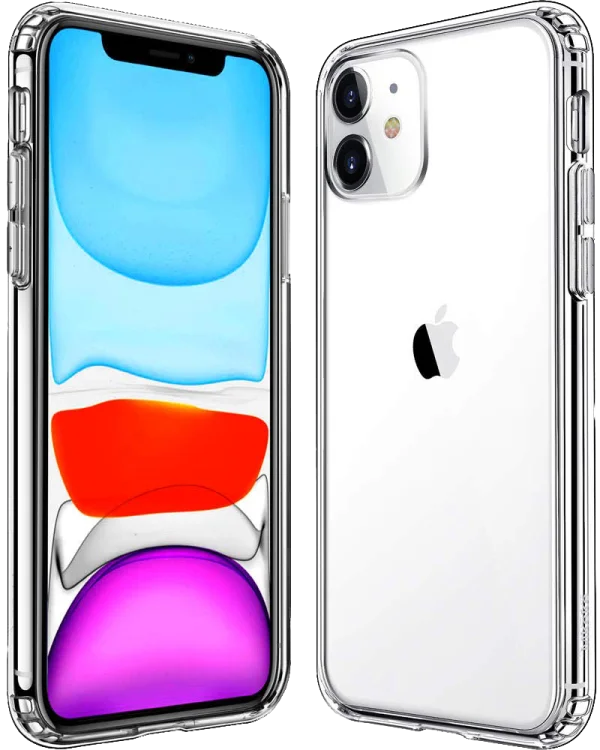 iPhone 11 in Clear Case PNG Transparent Background