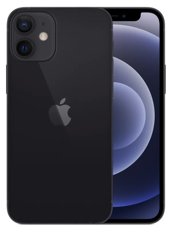 Black iPhone 12 PNG Transparent Background