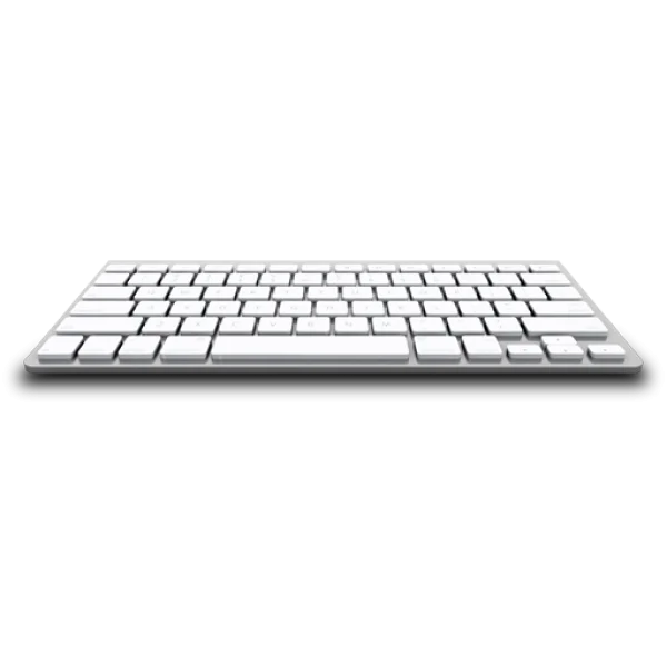 Modern White Computer Keyboard PNG Transparent Background