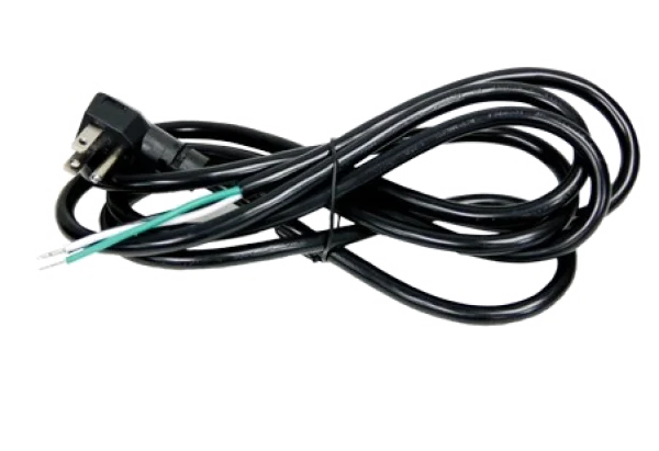 Black Power Cord with Plug PNG Transparent