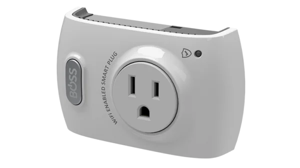 White WiFi Enabled Smart Plug PNG Transparent Background