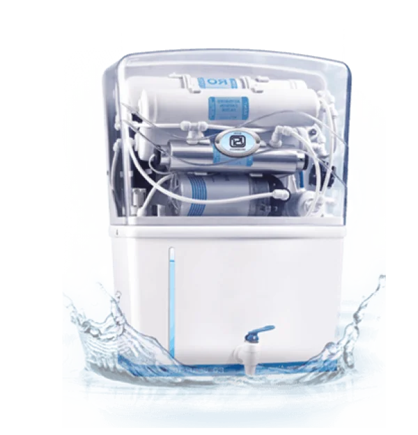 Water Purifier with Transparent Filters and Water Splash PNG