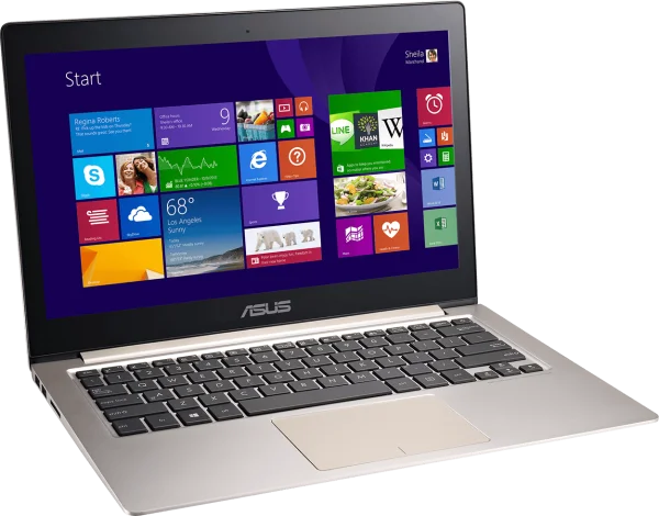 ASUS Laptop with Windows Start Screen PNG Transparent