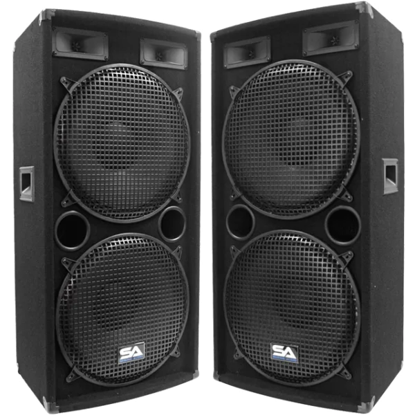 Two Large PA Speakers PNG Transparent Background
