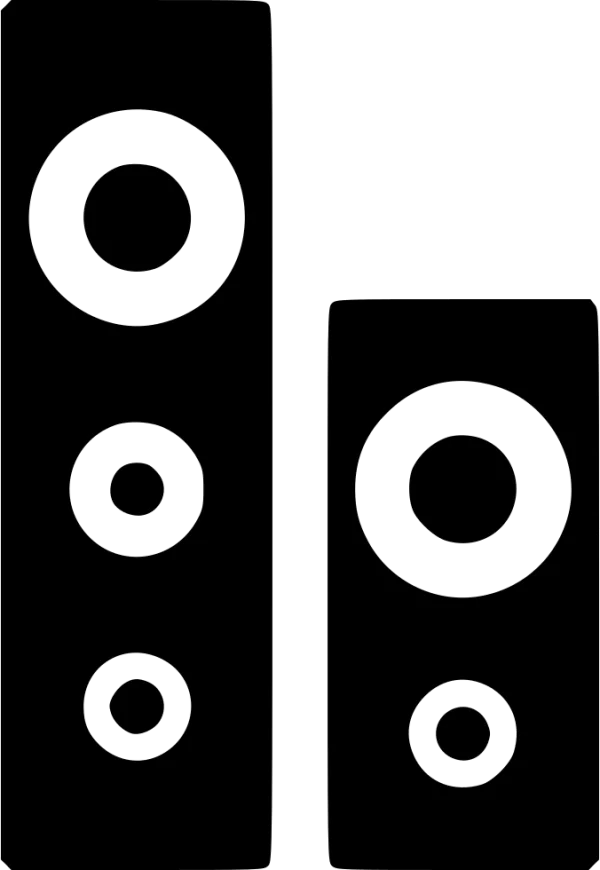 Black Speaker Icons PNG Transparent Background