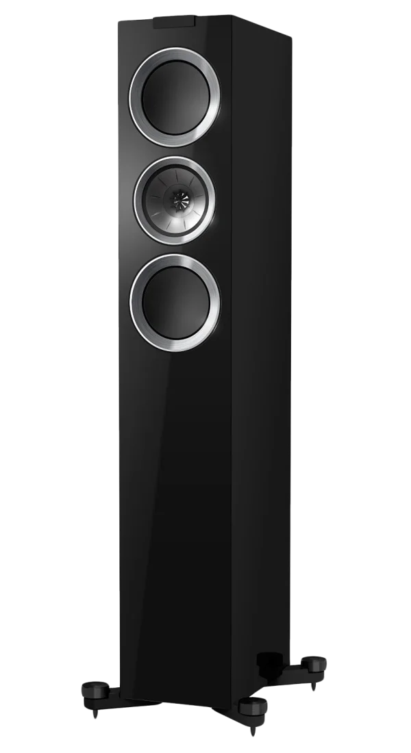 Black Floor Standing Speaker PNG Transparent Background