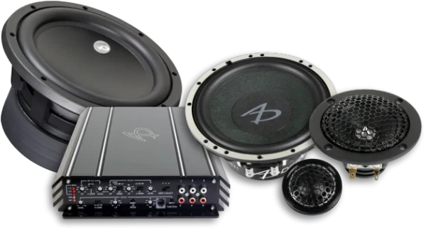 Car Audio Components Set PNG Transparent Background