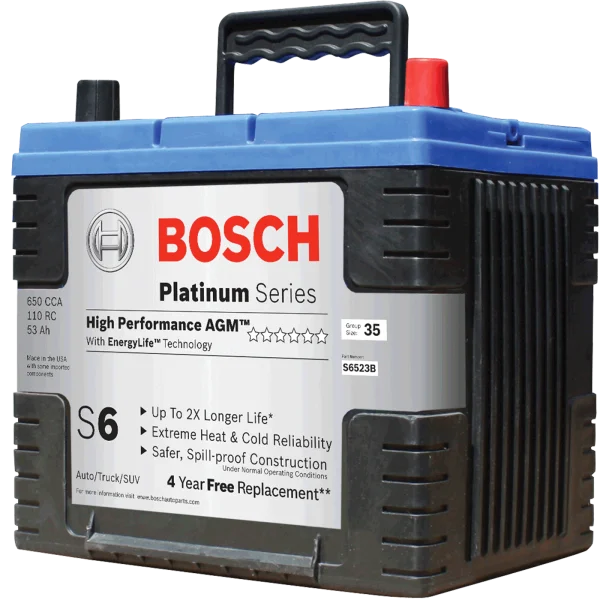 Bosch Platinum Series S6 Car Battery PNG Transparent