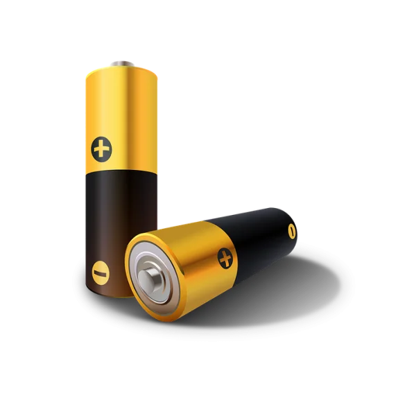 Gold and Black Batteries PNG Transparent Background