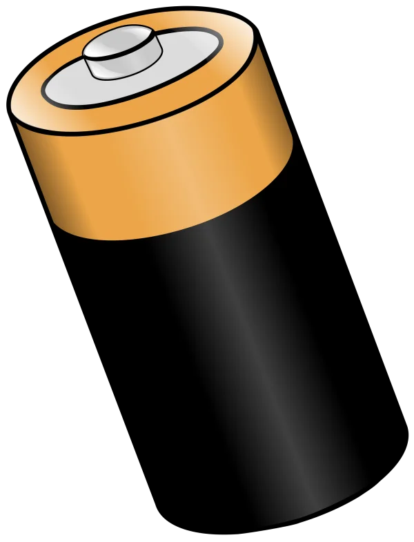 Orange Battery Cell PNG Transparent Background