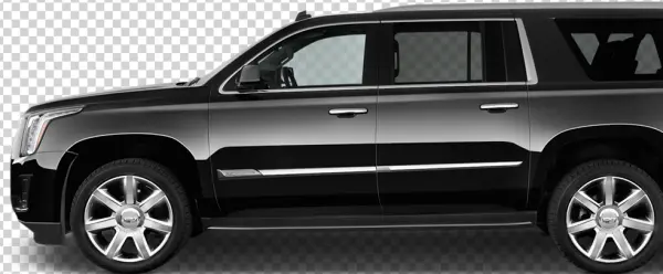 Black Cadillac Escalade SUV PNG Transparent Background