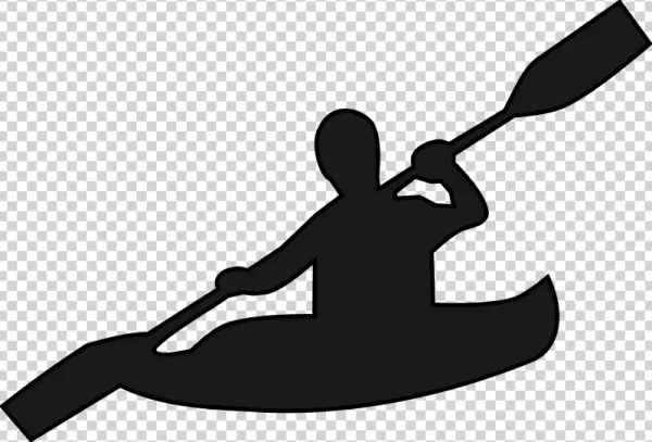 Kayaker Silhouette Transparent PNG