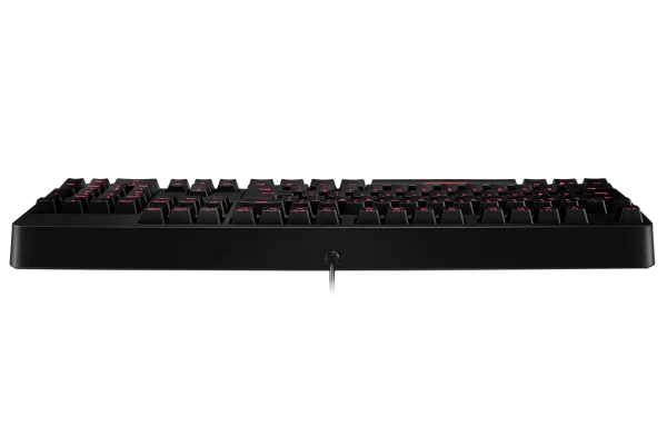 Black Gaming Keyboard with Red Backlight PNG