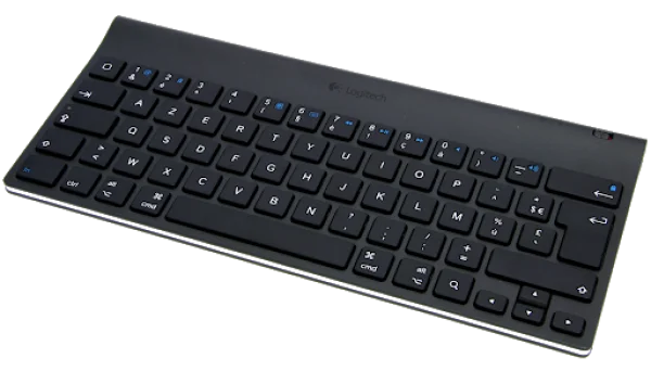 Black Logitech Wireless Keyboard PNG Transparent Background